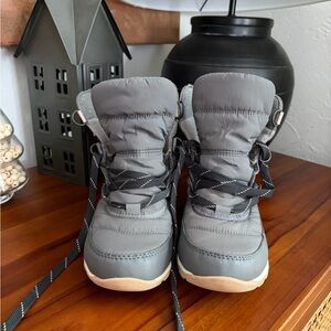 Sorel Kids Gray and Tan Winter Boots